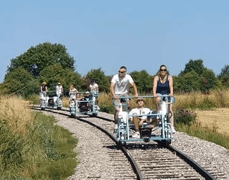 Vélorail en baie de Somme